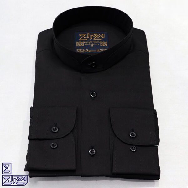 پیراهن مشکی یقه دیپلمات