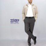 پیراهن کرپ یقه دار