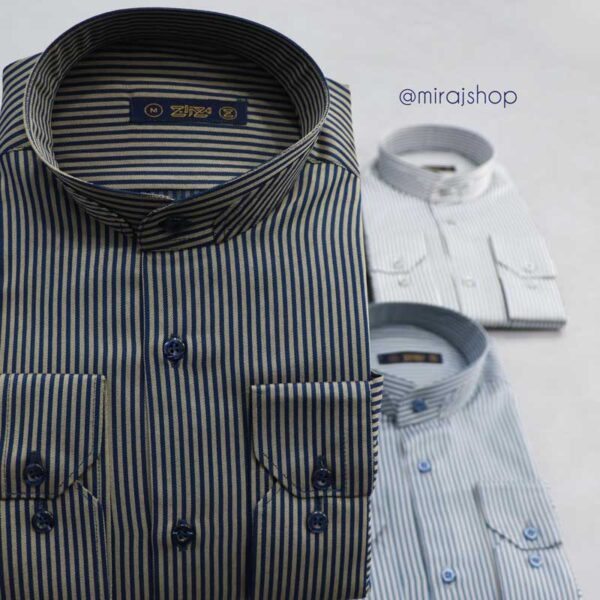 پیراهن خطی یقه دیپلمات