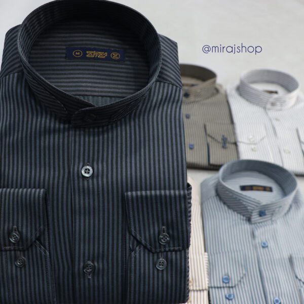 پیراهن خطی یقه دیپلمات