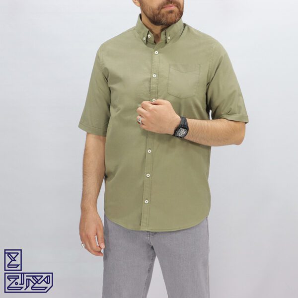 پیراهن پنبه لینن آستین کوتاه