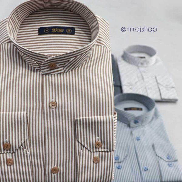 پیراهن خطی یقه دیپلمات