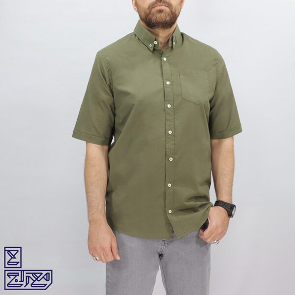 پیراهن پنبه لینن آستین کوتاه