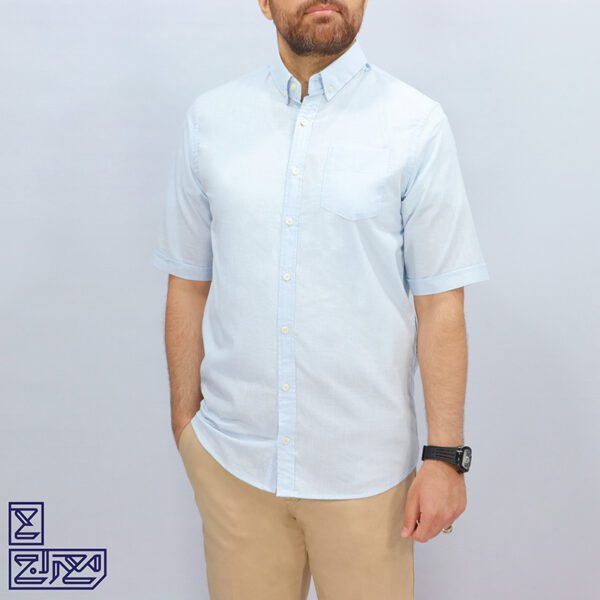 پیراهن پنبه لینن آستین کوتاه