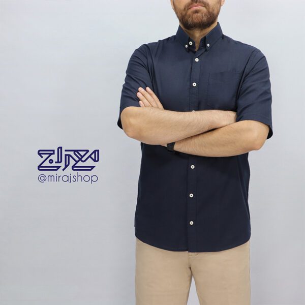پیراهن پنبه لینن آستین کوتاه