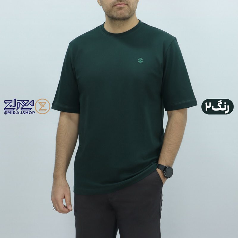 تیشرت پنبه یقه گرد آستین کوتاه