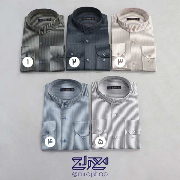 پیراهن خطی یقه دیپلمات