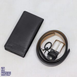 ست کیف و کمربند چرم تبریز