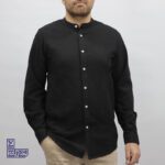 پیراهن پنبه کنفی یقه فرنچ