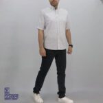 پیراهن پنبه چاپی آستین کوتاه آرمان