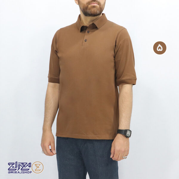 تیشرت مردانه پنبه ماراتن یقه دار