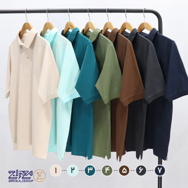تیشرت مردانه پنبه ماراتن یقه دار