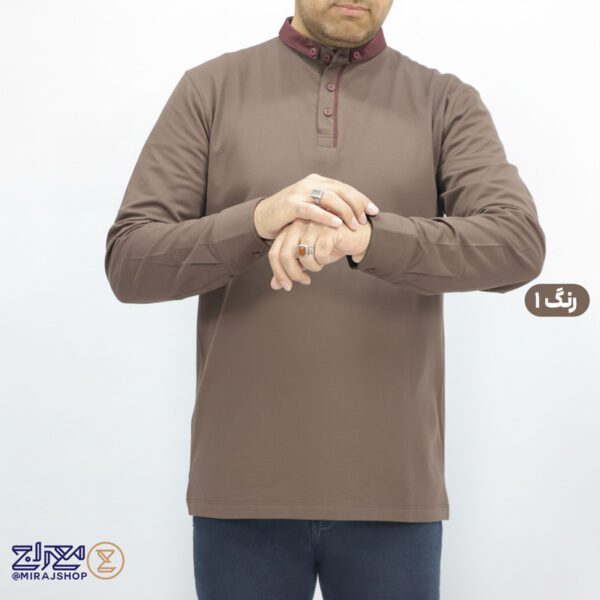 بلوز پنبه کشی ماراتن مردانه یقه اصفهانی