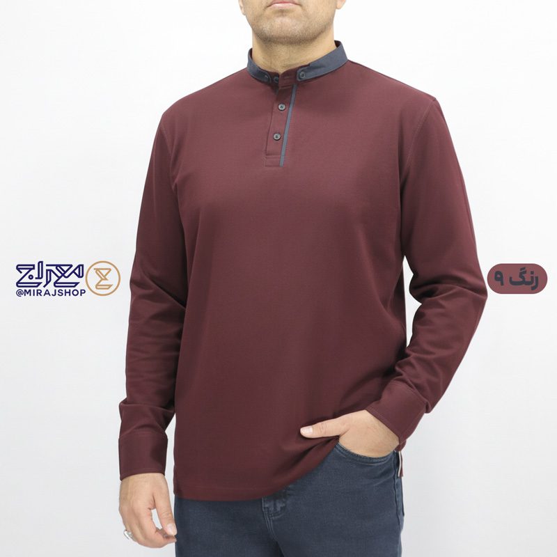 بلوز-پنبه-ماراتن-مردانه-یقه-اصفهانی9 بلوز پنبه کشی ماراتن مردانه یقه اصفهانی