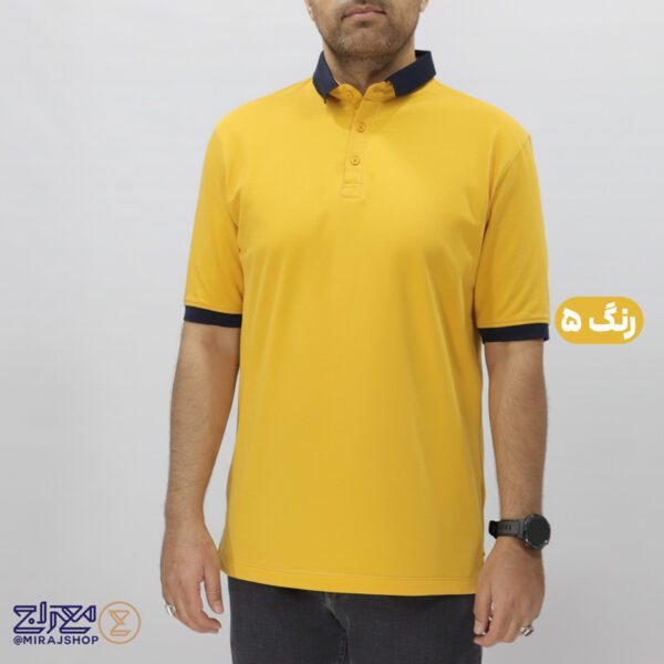 تیشرت پنبه کشی مارتن یقه سرمه ای