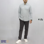 پیراهن پنبه لینن مردانه آستین بلند