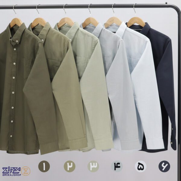 پیراهن پنبه لینن مردانه آستین بلند