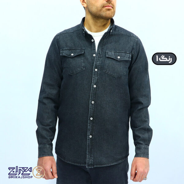 پیراهن مردانه جین پنبه ای