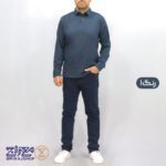 بلوز مردانه پنبه ژاکارد مچ پیراهنی