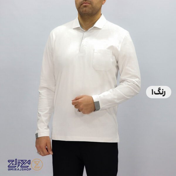 بلوز مردانه پنبه ای یقه دار