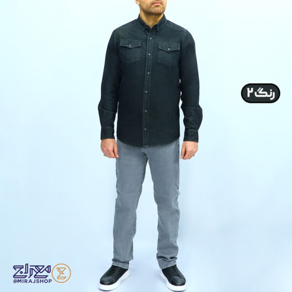 پیراهن مردانه جین پنبه ای