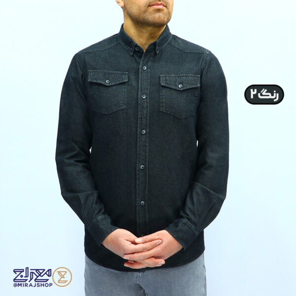 پیراهن مردانه جین پنبه ای