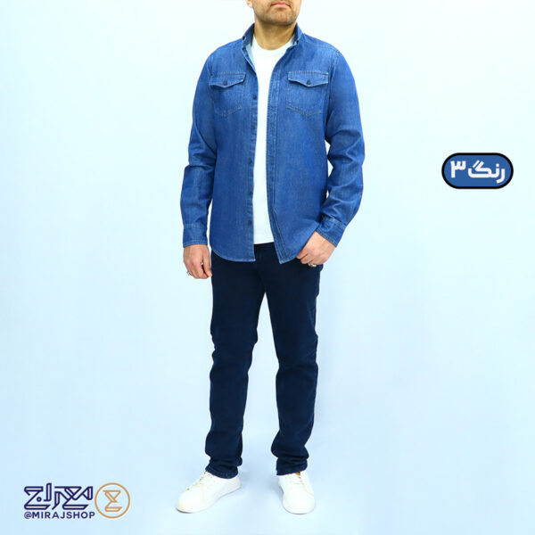 پیراهن مردانه جین پنبه ای