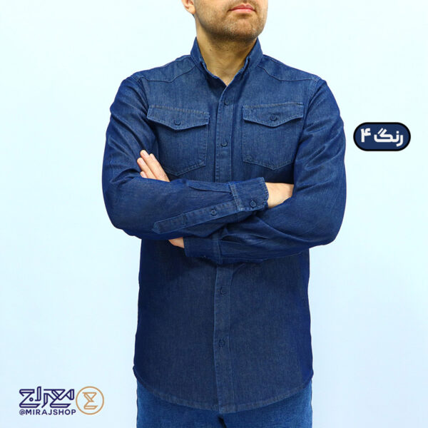 پیراهن مردانه جین پنبه ای