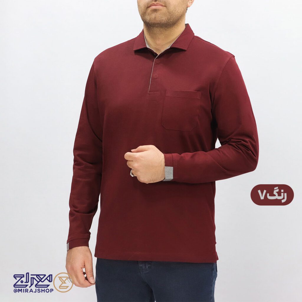 بلوز مردانه پنبه ای یقه دار