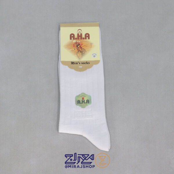 جوراب مردانه دو سیلندر نانو آنتی باکتریال ساقدار  سفید - Image 3