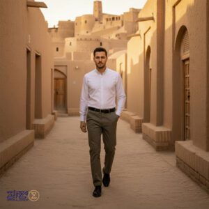 شلوار مردانه کتان کشی