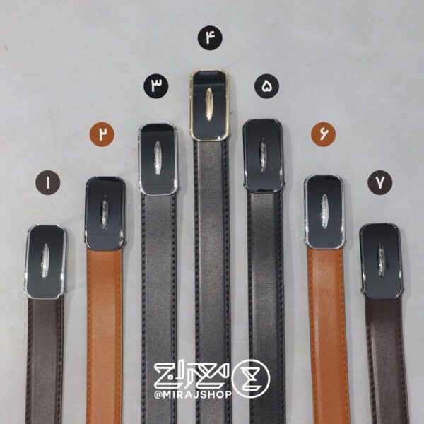 کمربندمردانه چرم طبیعی مدل پلاکی رادین