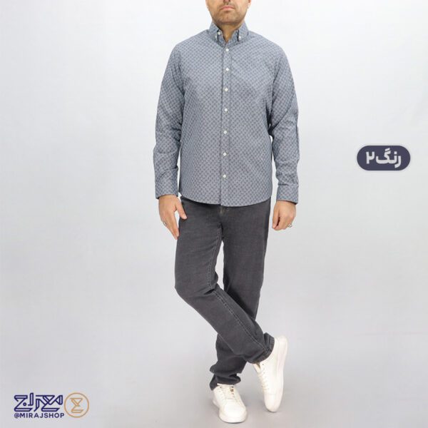 پیراهن مردانه پنبه چاپی مدل آرمان