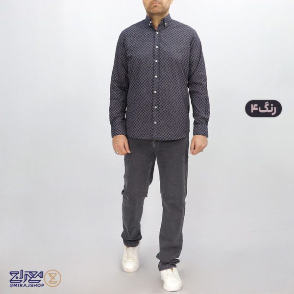 پیراهن مردانه پنبه چاپی مدل آرمان