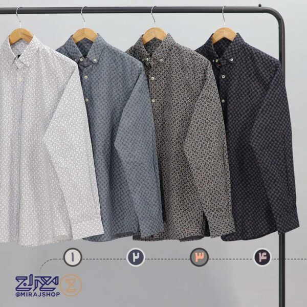 پیراهن مردانه پنبه چاپی مدل آرمان