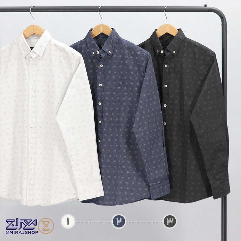 پیراهن مردانه پنبه چاپی مدل دامون