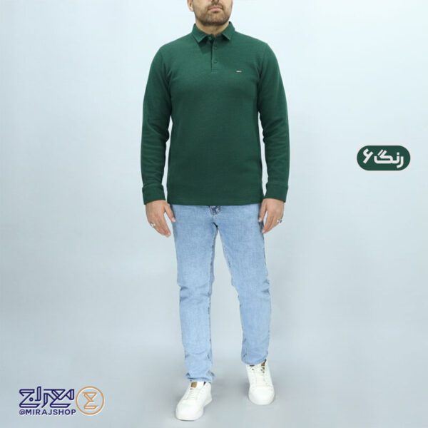 بلوز مردانه پنبه سلانیک یقه دار