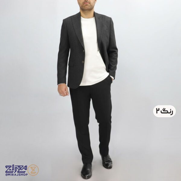 بلوز مردانه پنبه فانریپ یقه گرد