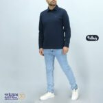 بلوز مردانه پنبه سلانیک یقه دار
