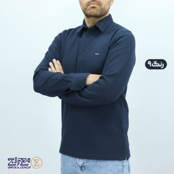 بلوز مردانه پنبه سلانیک یقه دار