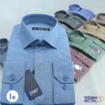 پیراهن مردانه تترون اسلپ دکمه مخفی