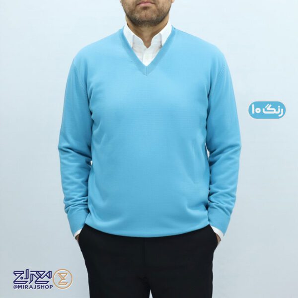 بافت مردانه پنبه‌ ای یقه هفت