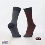 جوراب مردانه پنبه ای ژاکارد دو فیس