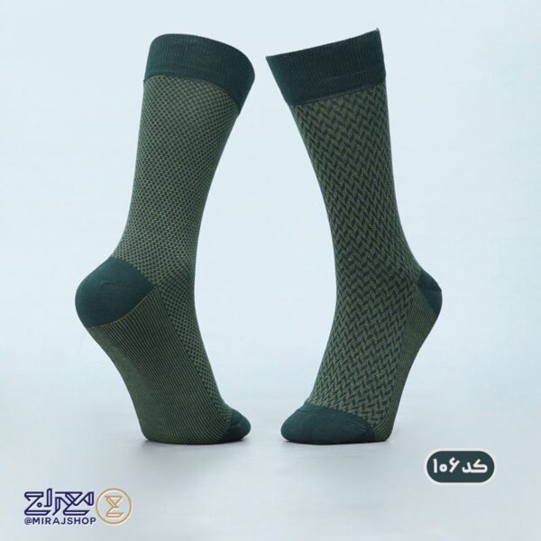 جوراب مردانه پنبه ای ژاکارد دو فیس