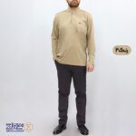 بلوز مردانه پنبه ای یقه فرنج دکمه بندی