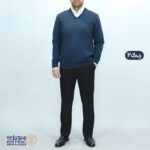 بافت مردانه پنبه‌ ای یقه هفت