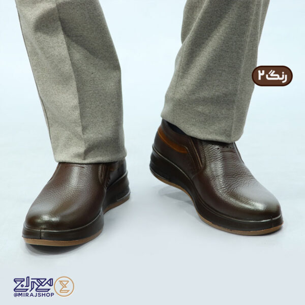 کفش مردانه چرم طبیعی اُلیو