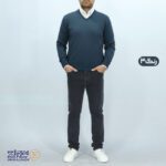 بافت مردانه پنبه‌ ای یقه هفت