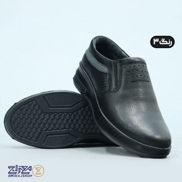 کفش مردانه چرم طبیعی اُلیو