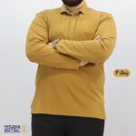بلوز مردانه پنبه ای یقه دار سایز بزرگ